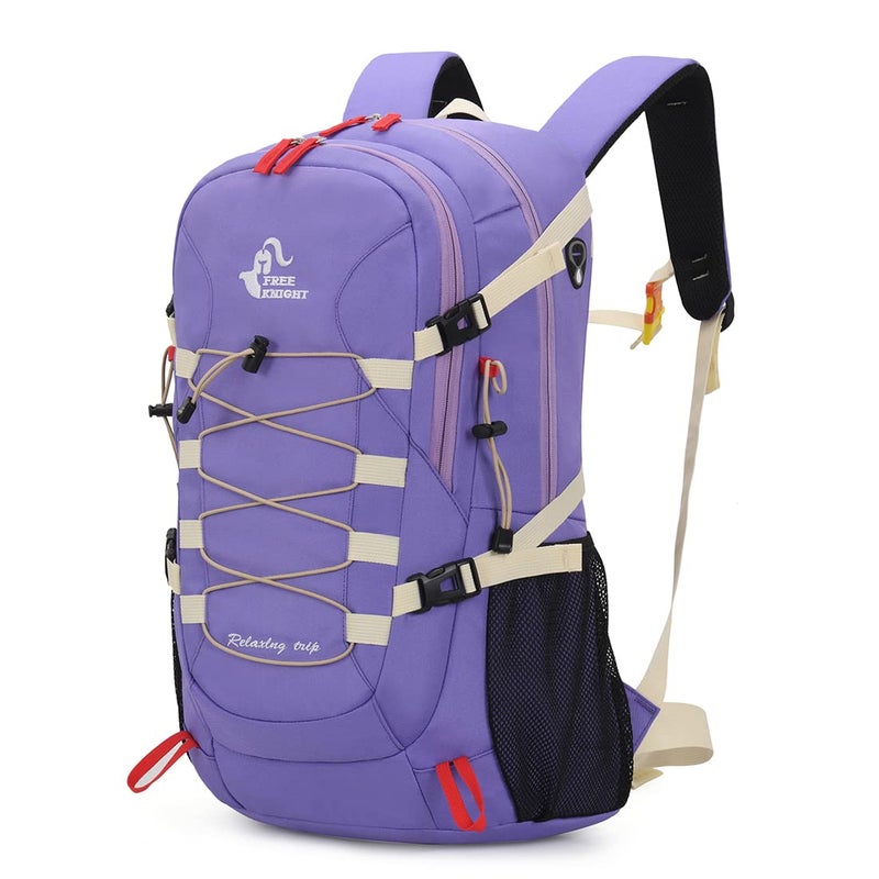 Bseash 40L Waterproof Hiking Backpack with Rain Cover  Outdoor Sport Travel Bag Daypack for Camping Climbing Skiing Cycling (Violet) - Image 1
